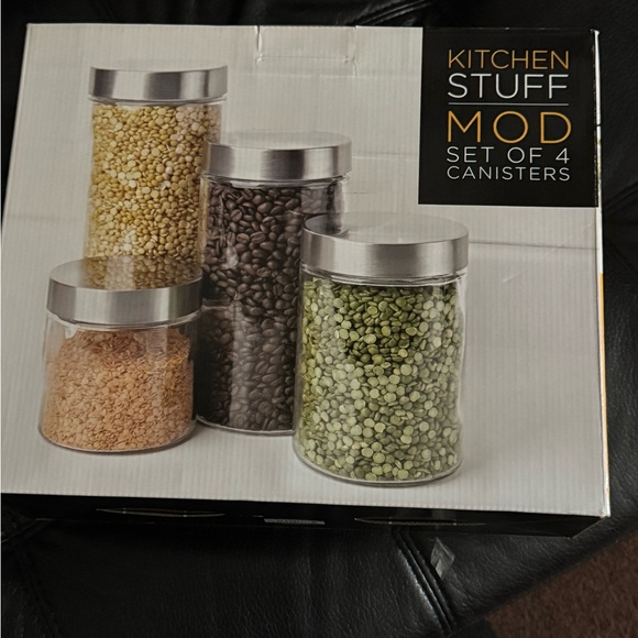 Other - MOD Set of 4 Canisters - Silver and Clear